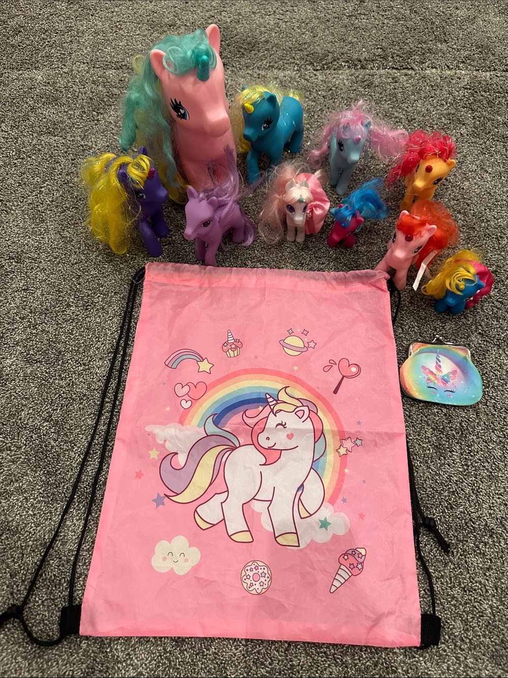 Pink Unicorn Drawstring Backpack and unicorns for Kids